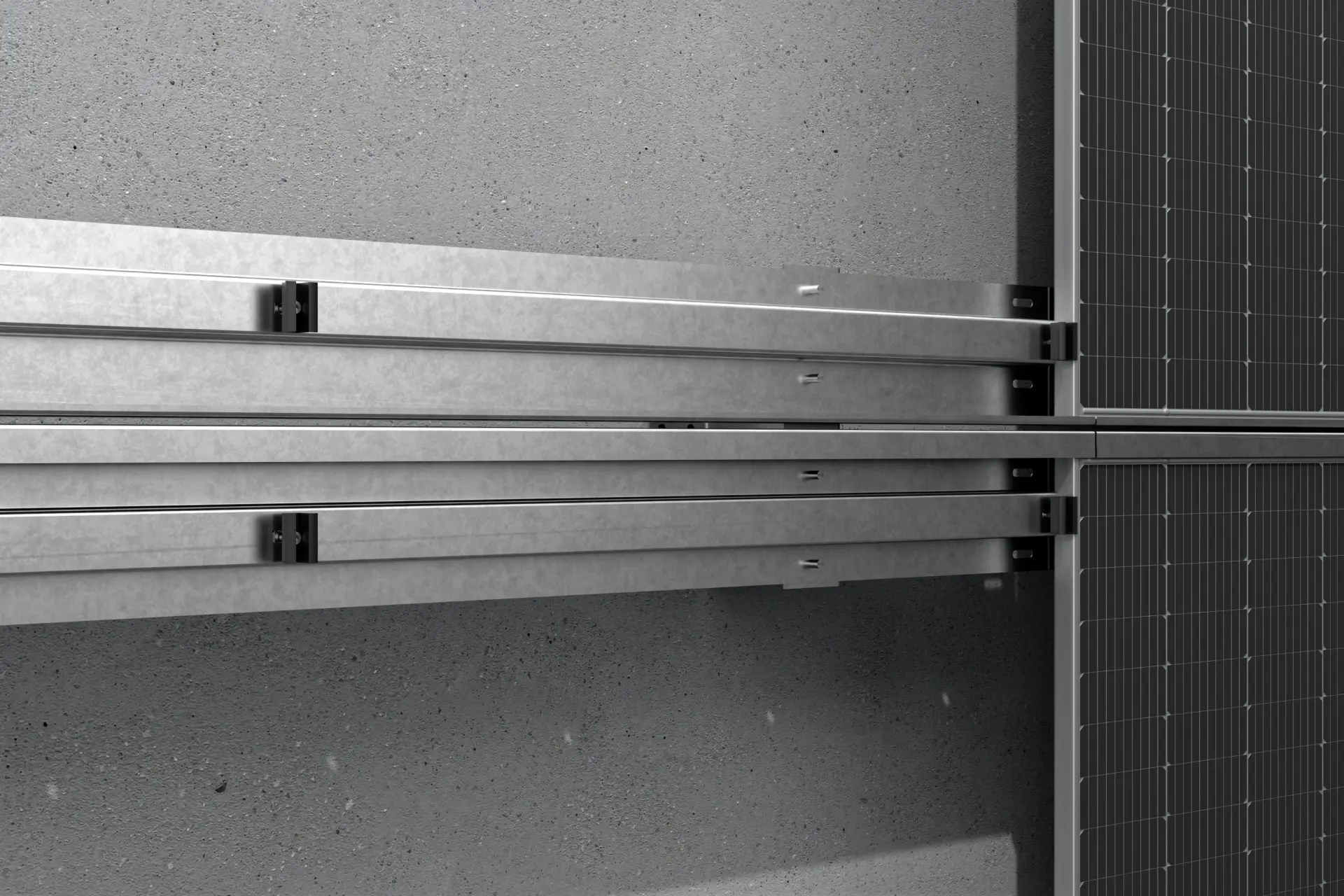 Trough facade structure