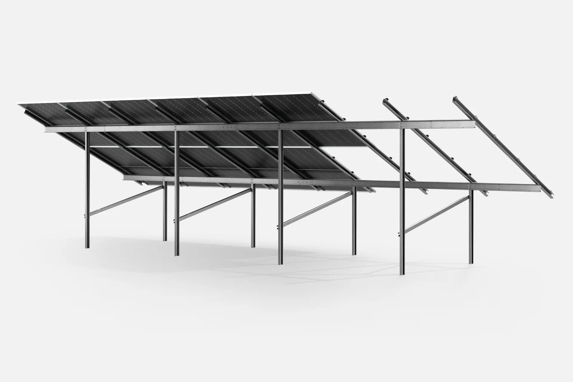 V2xN Bifacial freestanding structure