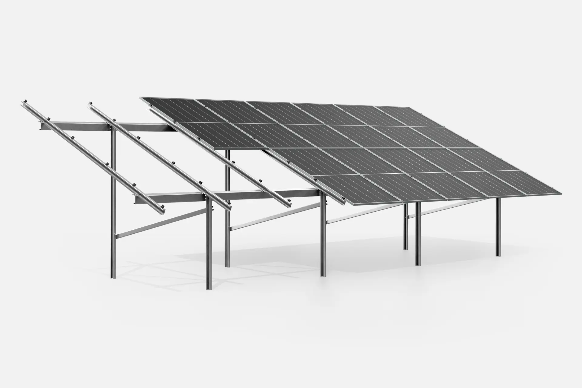 V2xN Bifacial freestanding structure