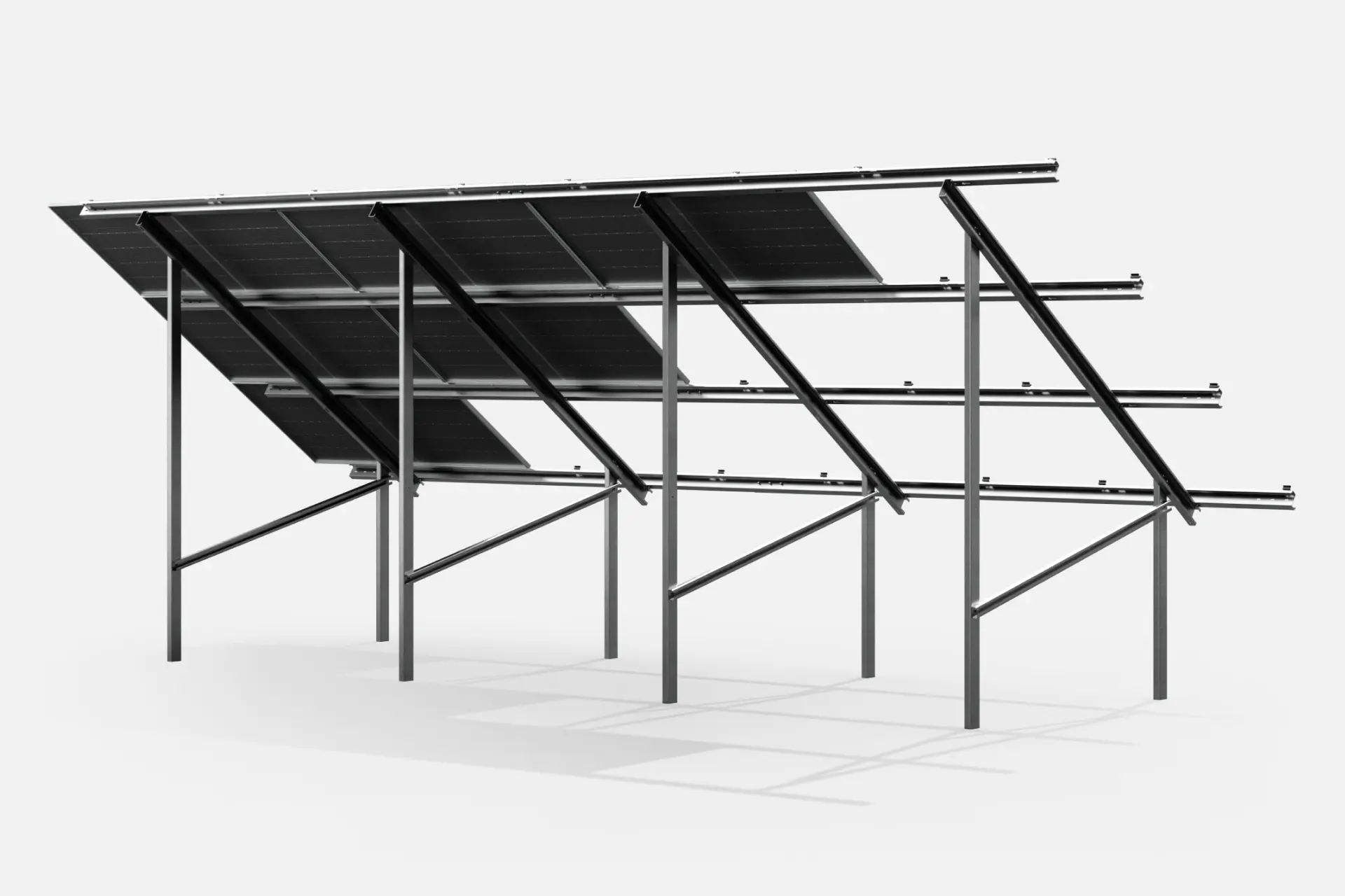 H3xN Bifacial freestanding structure
